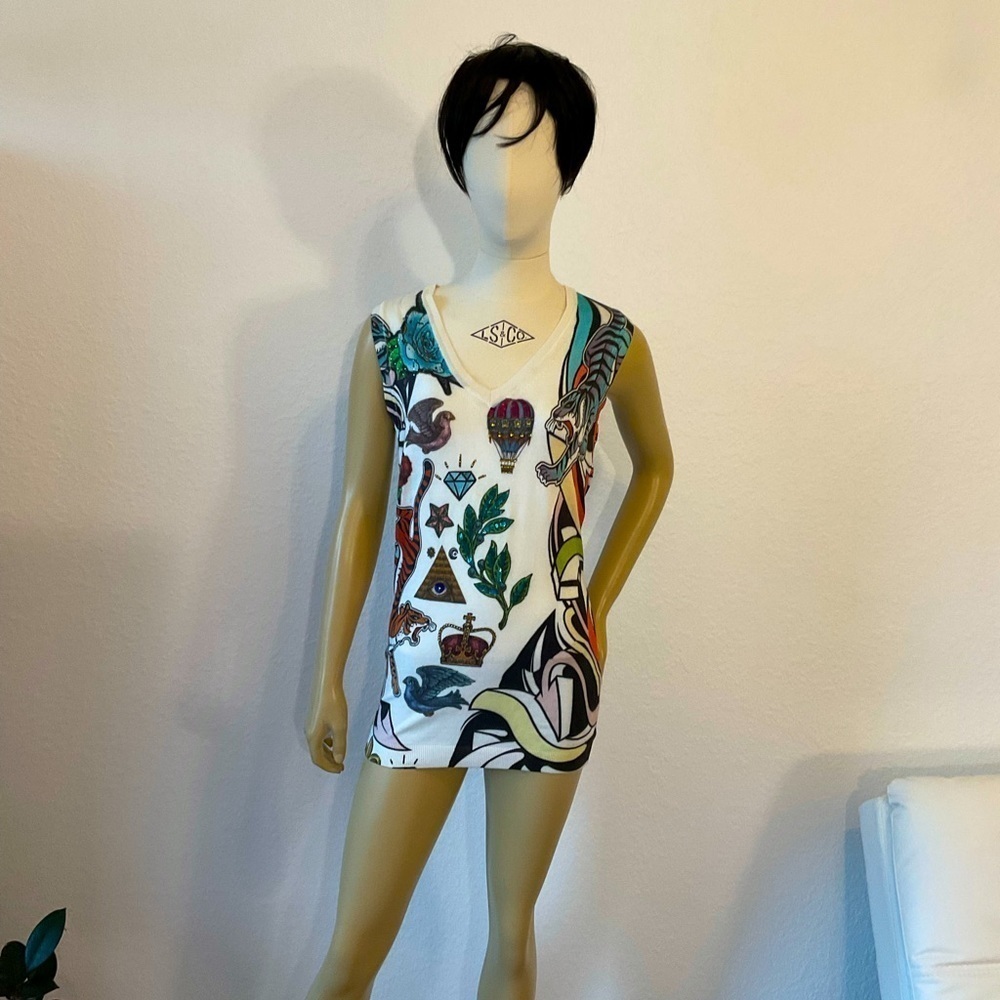 VERY VERY RARE ETOILE DU MONDE PARIS Collection Piece SEQUINED  Dress /TopSZ 2